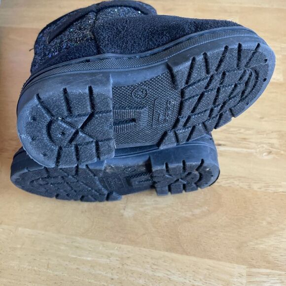 Bebe girls boots black sparkle size 7 - Picture 6 of 6